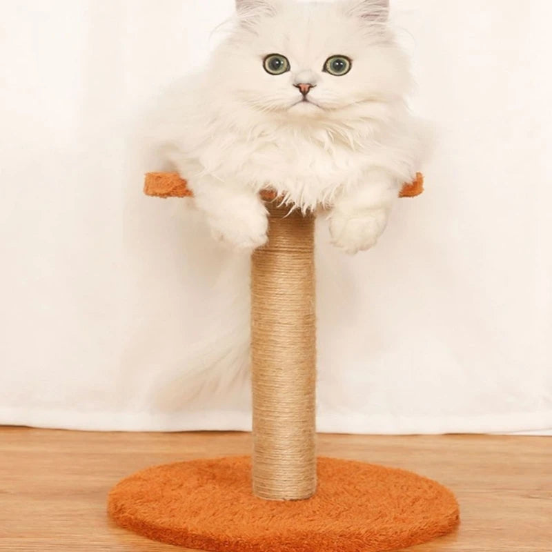 Tiragraffi per Gatti in Sisal con Giochi Pendenti – Base Rotonda