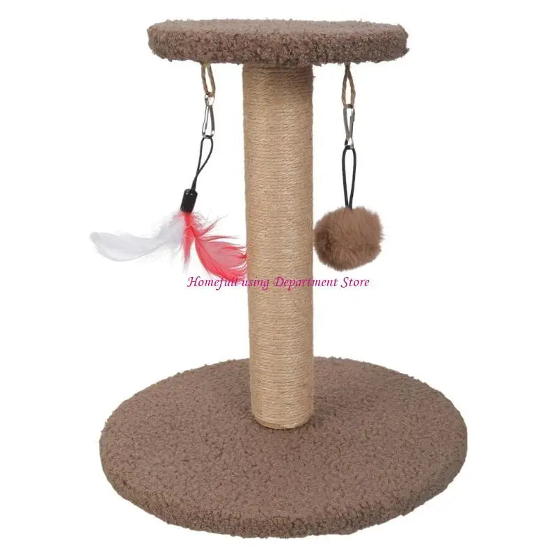 Tiragraffi per Gatti in Sisal con Giochi Pendenti – Base Rotonda